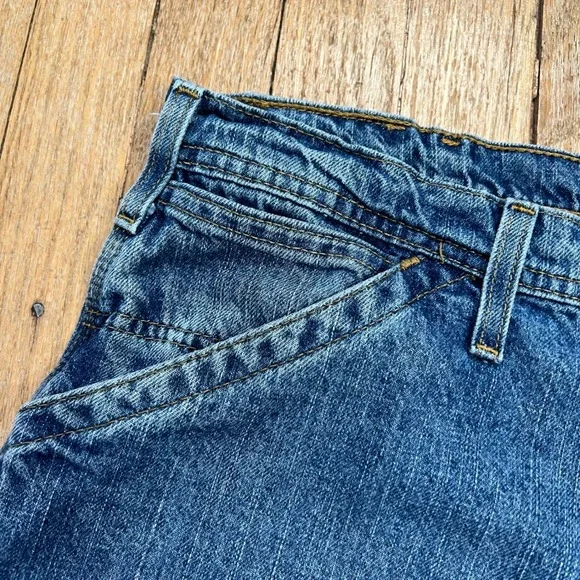 Y2K Vintage‎ Polo Jeans Co Baggy Wide Leg Carpenter Crop Men's Size 37x26.5 READ